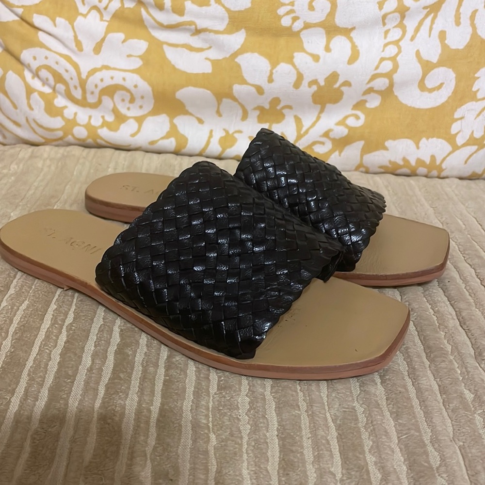 St. Agni black slides, 6
